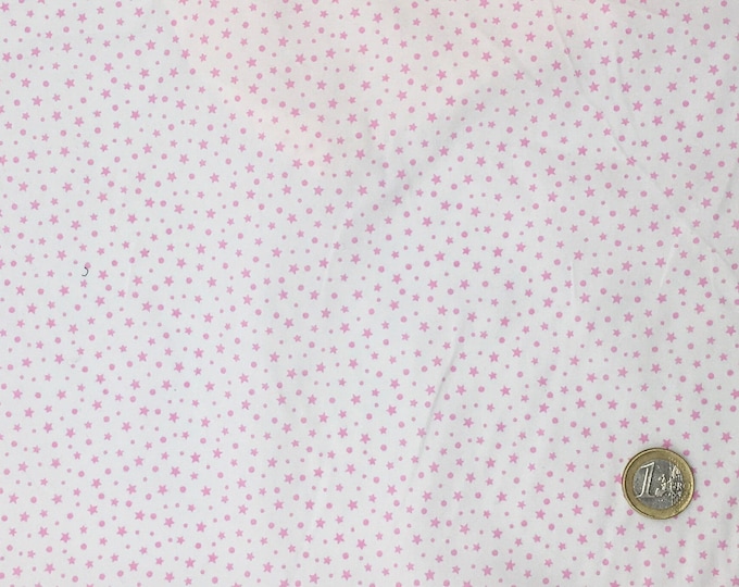 High quality cotton poplin, pink stars