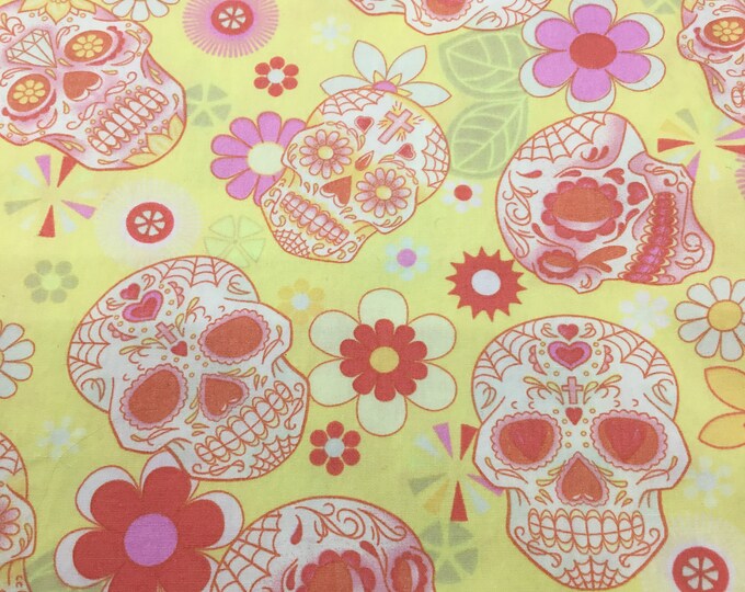 High quality cotton poplin, mexican skulls