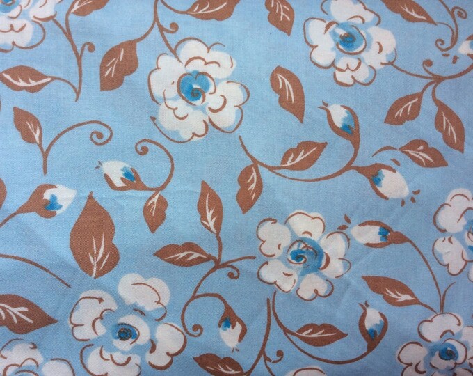 American cotton fabric, vintage floral print