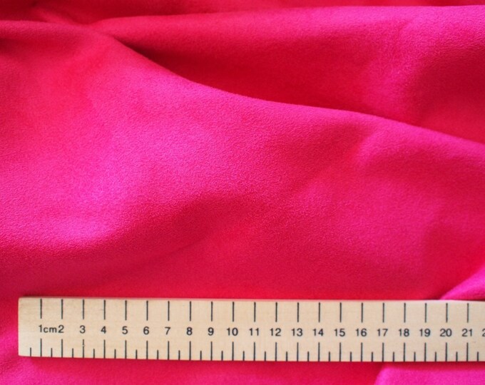 Faux hot pink suede