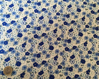 High quality cotton poplin dyed in Japan with flowers