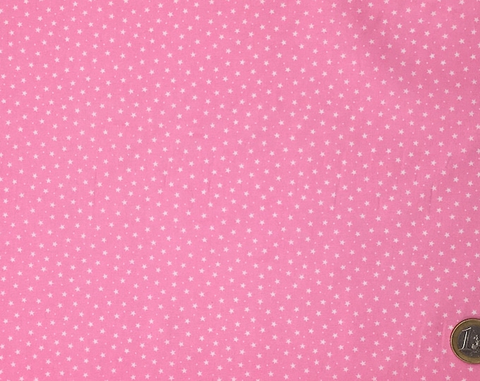 High quality cotton poplin, stars on pink