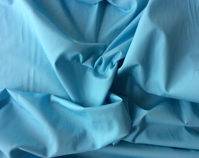 High quality cotton poplin, turquoise blue no8