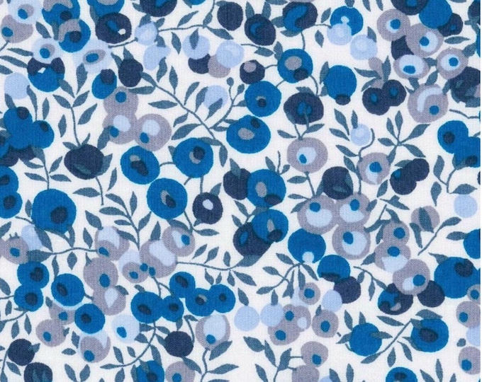 Tana lawn fabric from Liberty of London, Wiltshire blue Curaçao