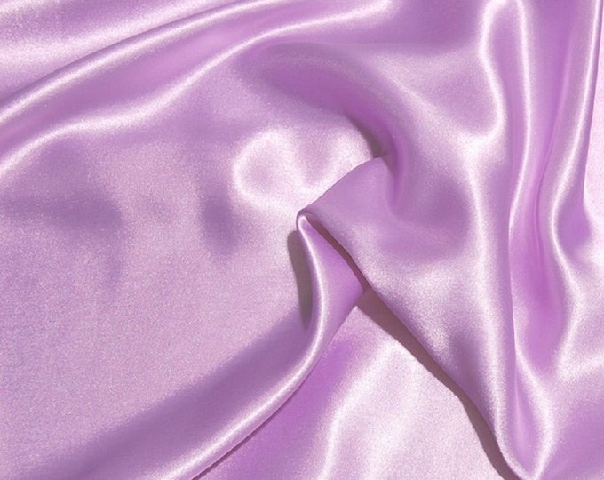 Faux silk satin fabric. Lilac