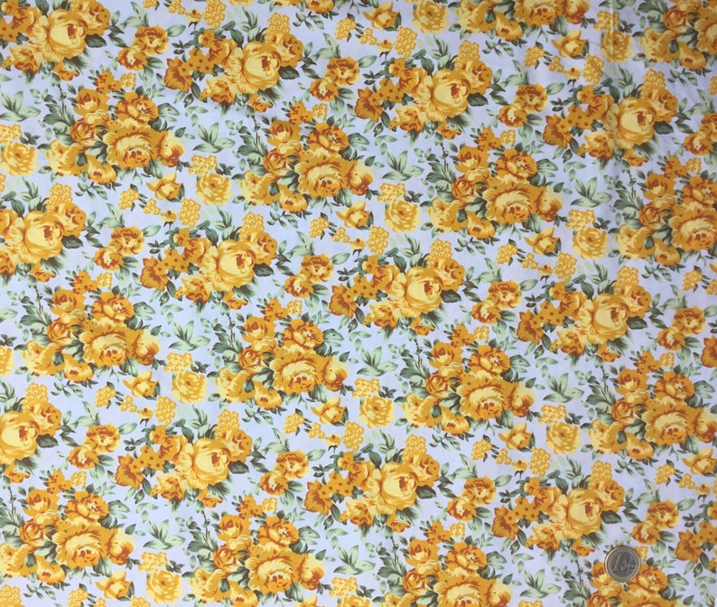 Total 1m 4pc, 25cm1m12 floral cotton poplin image 4