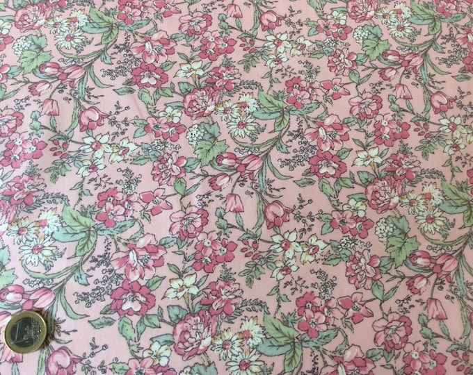 High quality cotton poplin printed in Japan, floral print