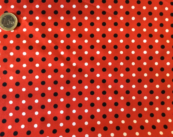 High quality cotton poplin dyed in Japan with 4mm polka dot