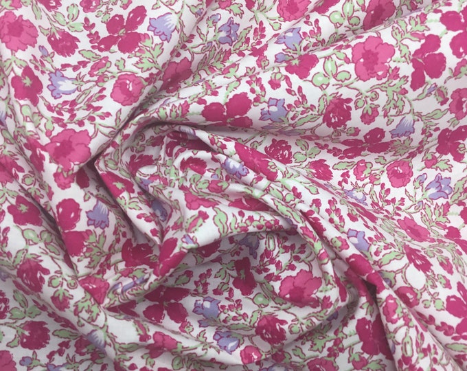 Tana lawn fabric from Liberty of London Helena’s Meadows pink