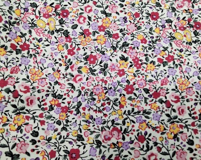 High quality cotton poplin dyed in Japan with Floral print