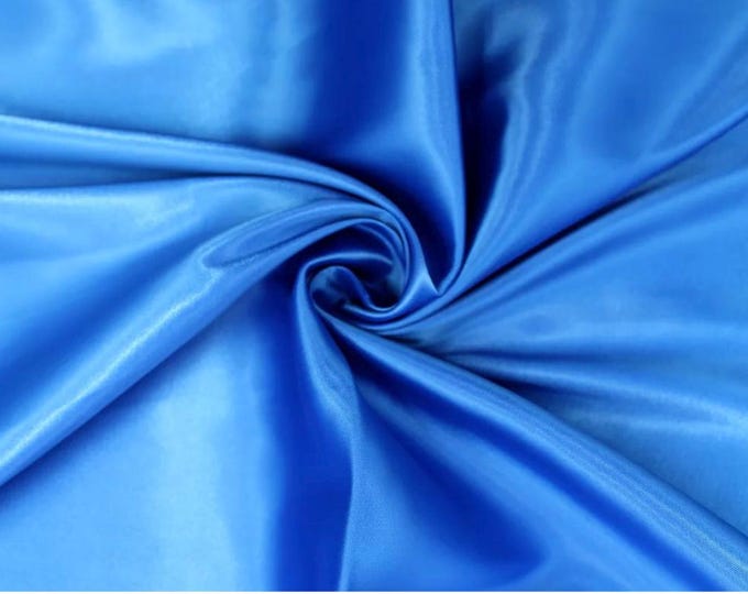 High quality silky satin, very close to genuine silk satin. Royal blue No8