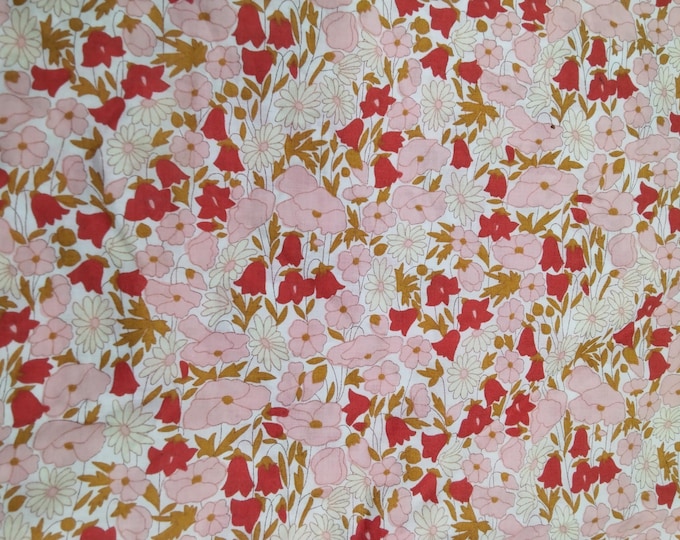 Tana lawn fabric from Liberty of London, bleached Poppy and Daisy