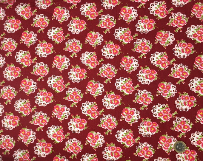 High quality cotton poplin dyed in Japan with Floral print