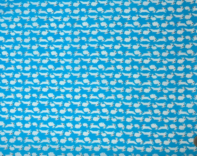 High quality cotton poplin dyed in Japan, rabbit print