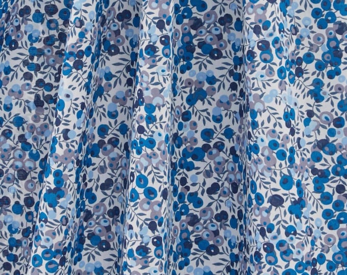 Tana lawn fabric from Liberty of London, Wiltshire cobalt