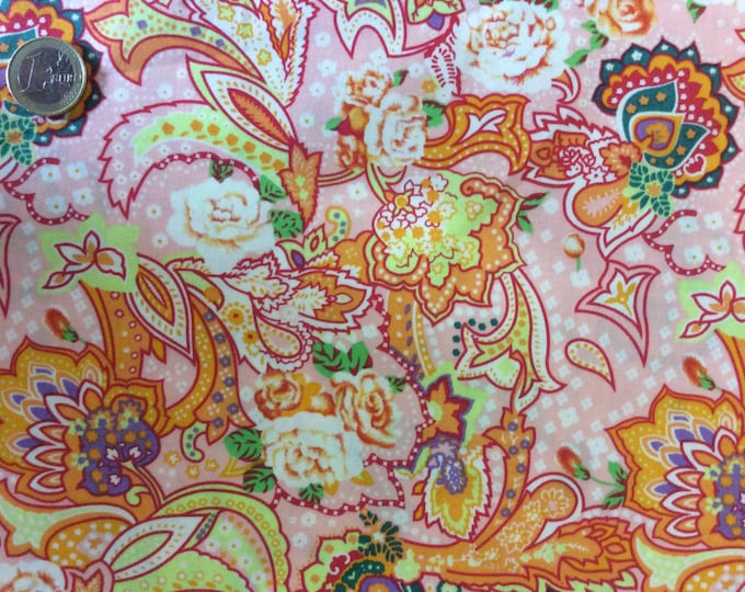 High quality cotton poplin dyed in Japan, paisley print