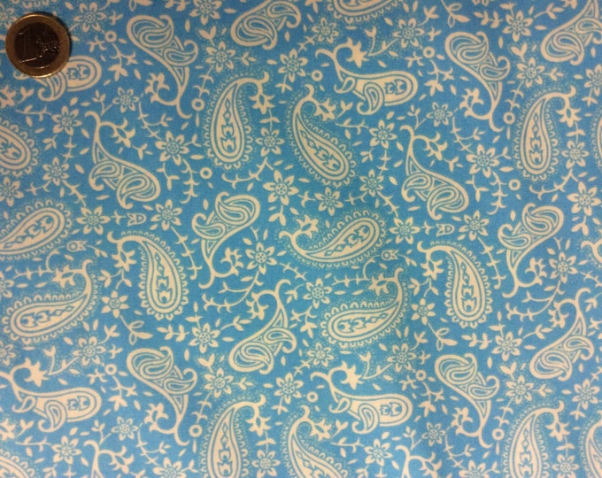 High quality cotton poplin dyed in Japan, paisley print