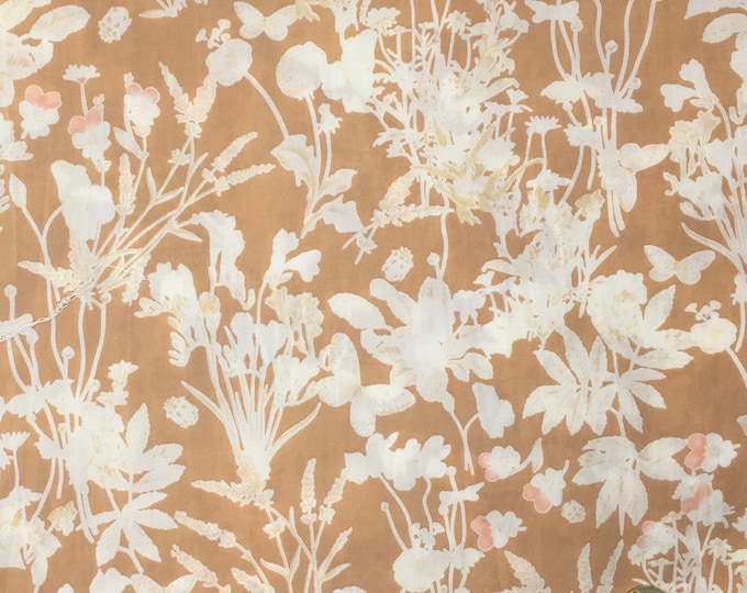 English Pima lawn cotton fabric, priced per 25cm. Sepia