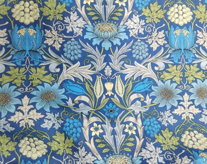 English Pima lawn cotton fabric Fabric Freedom blue jugend print