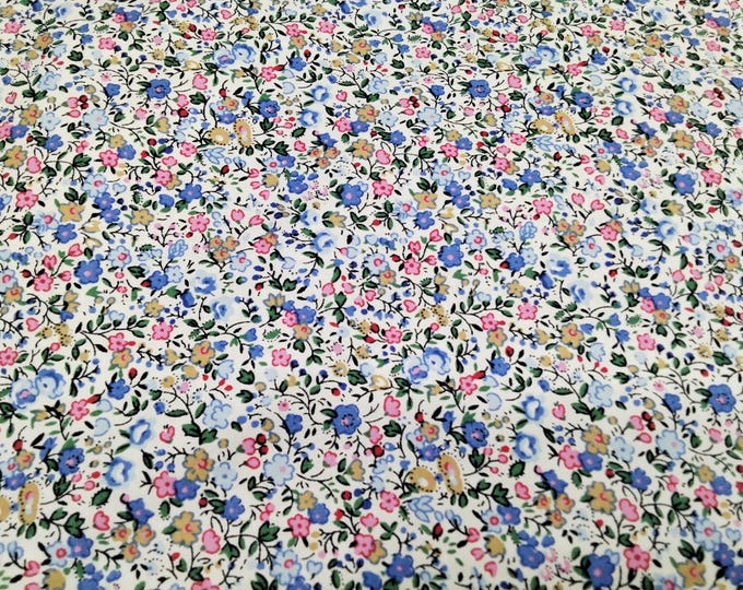 High quality cotton poplin dyed in Japan with Floral print