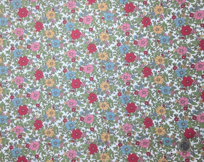 High quality cotton poplin dyed in Japan with vintage floral