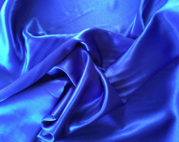 High quality silky satin, very close to genuine silk satin. Royal blue No8