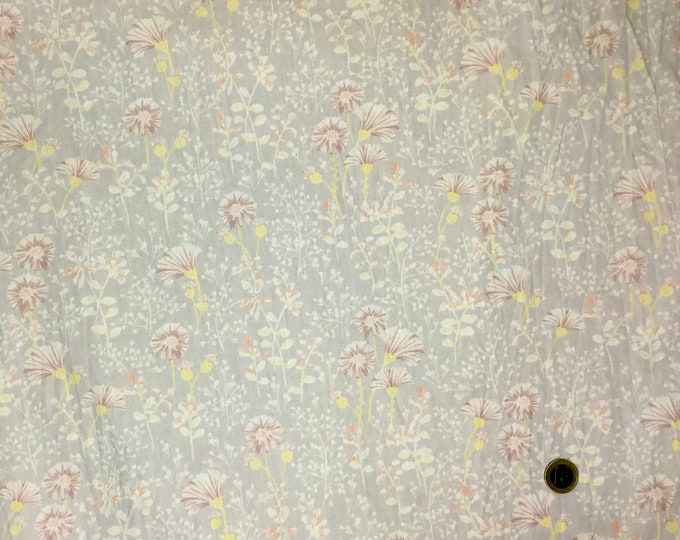 English Pima lawn cotton fabric, winter garden