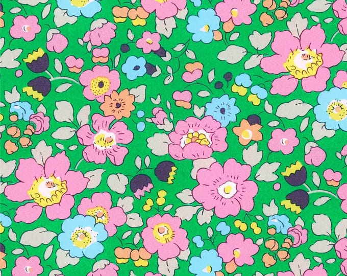 Tana lawn fabric from Liberty of London, Betsy Meadow Granny Smith
