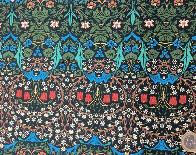 English William Morris cotton poplin, Tulip