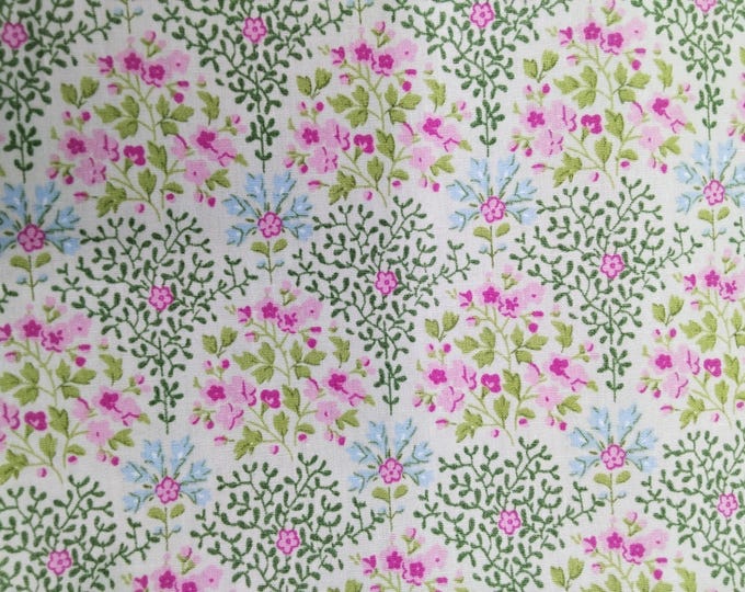 High quality cotton poplin dyed in Japan with Floral print on off-white