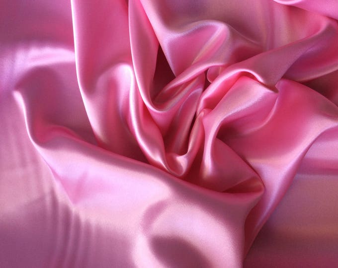 High quality silky satin, very close to genuine silk satin. Color Pink No25