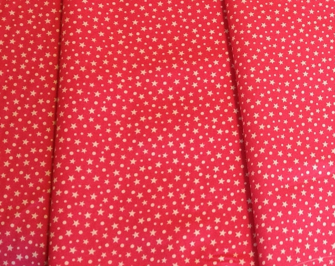 High quality cotton poplin, stars on hot pink