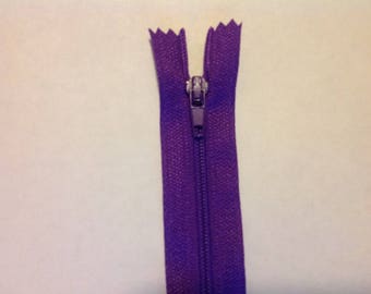 Nylon coil zipper, 30cm (12"), purple