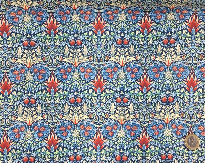 English William Morris cotton poplin, Snakeshead