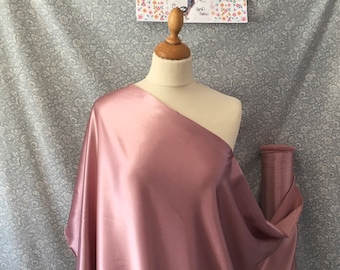 Satin envers crepe simili soie, couleur rose antique no3