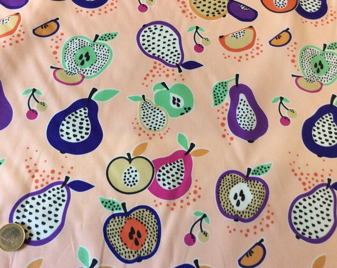 High quality cotton poplin, retro pear print