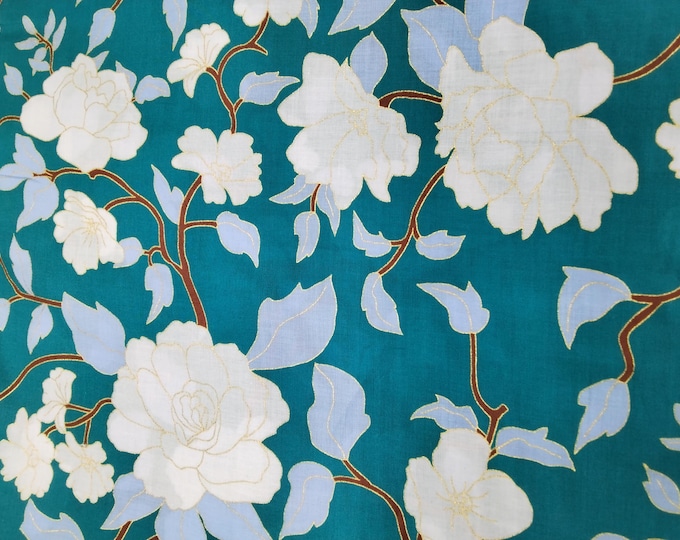 English Pima lawn cotton fabric Fabric Freedom golden floral print