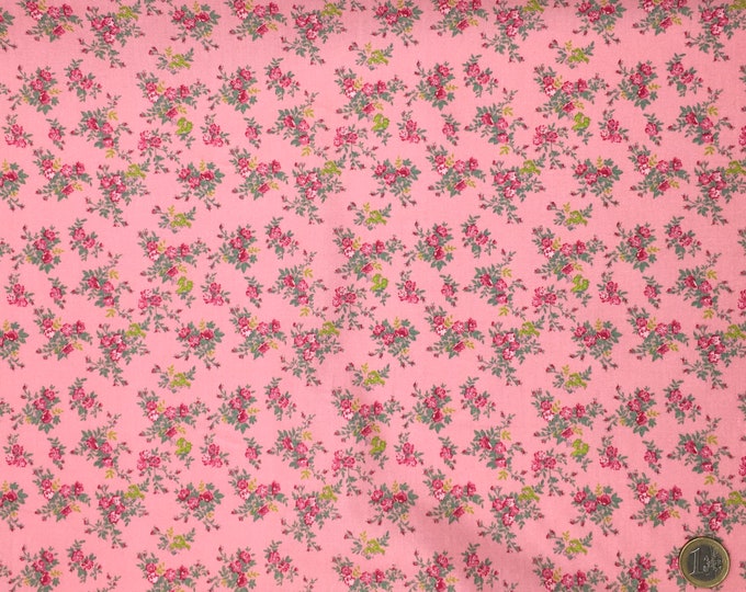 High quality cotton poplin dyed in Japan with vintage roses