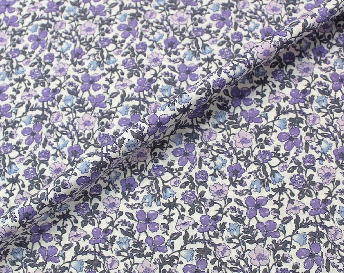 Tana lawn fabric from Liberty of London Helena’s Widows violet