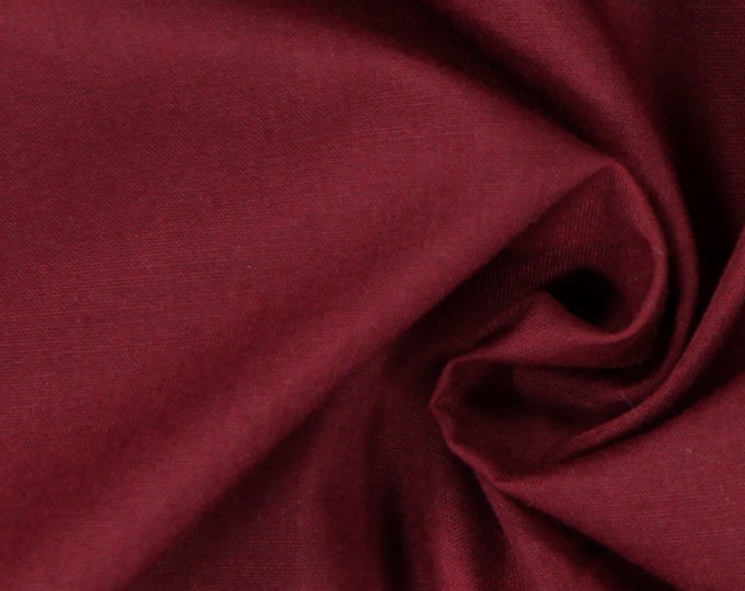 High quality cotton poplin, oekotex certified. Bordeaux col53