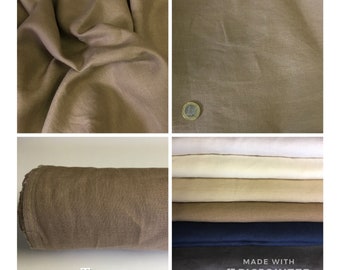 Heavy, washed linen, perfect for clothing and home accessories, taupe