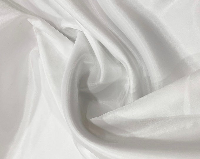 Lightweight faux silk fabric or artificial silk, off-white sold per meter (39”)