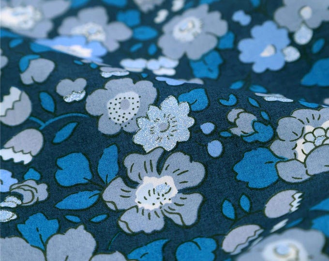 Tana lawn fabric from Liberty of London, Betsy sparkling navy