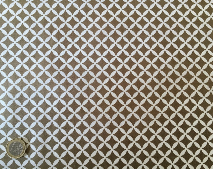 High quality cotton poplin dyed in Japan with geometrical print