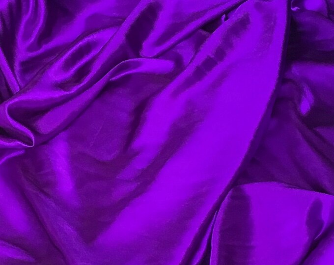 High quality silky satin back crepe, purple col116, close to genuine silk crepe, soft blue nr30