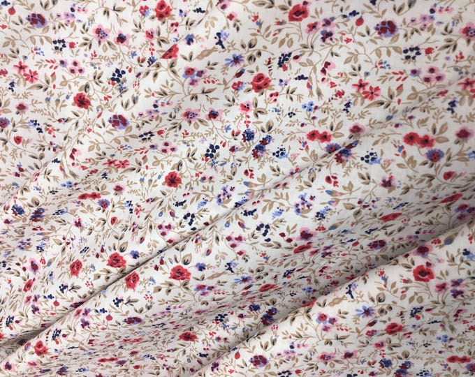 English Pima lawn cotton fabric, priced per 25cm. Pauline