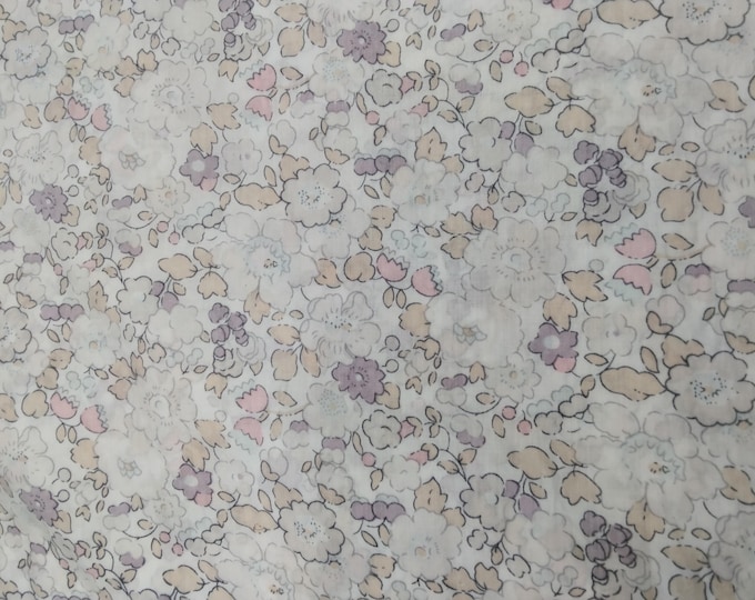 Tana lawn fabric from Liberty of London, bleached light Stonehenge Betsy