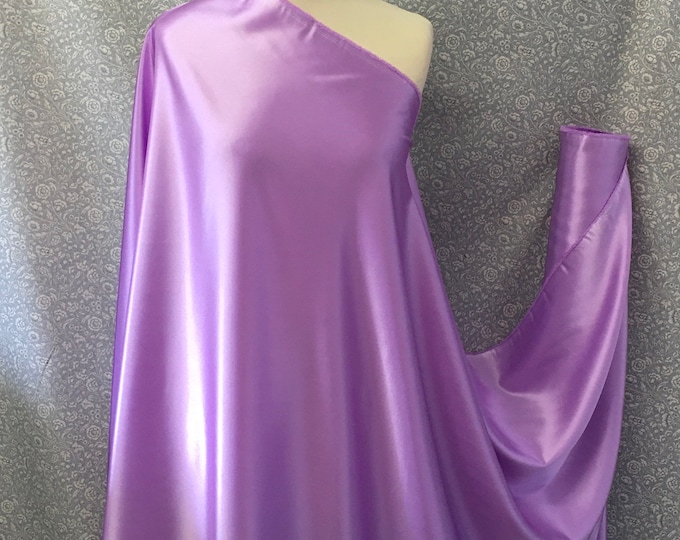 Pink lilac nr47, High quality silky satin back, close to genuine silk crepe, backed crepe.