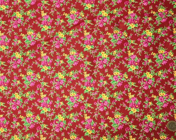High quality cotton poplin dyed in Japan, floral print