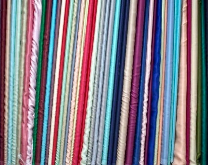 A sample or a swatch of every faux silk satin in stock